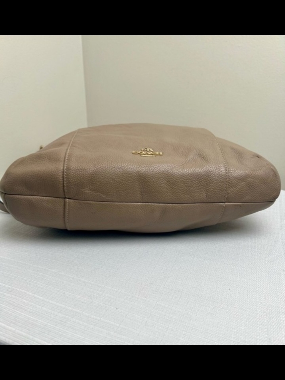 COACH 🐎 Pebbled Leather Light Brown Hobo Shoulder Bag! No Call Outs! - Picture 6 of 7
